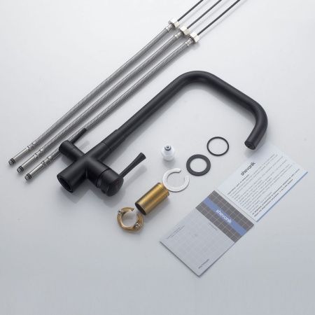 Смеситель для кухни Shevanik S528H на мойку черный