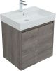 Комплект мебели: тумба с раковиной + зеркало Aquanet Nova Lite 00302533 60х50 напольный цвет коричневый