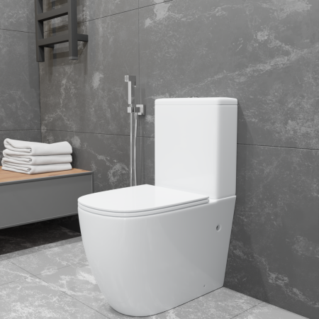 Унитаз напольный с бачком CHARUS TORRE BIANCA CT700-131W белый с сиденьем микролифт каскадный смыв