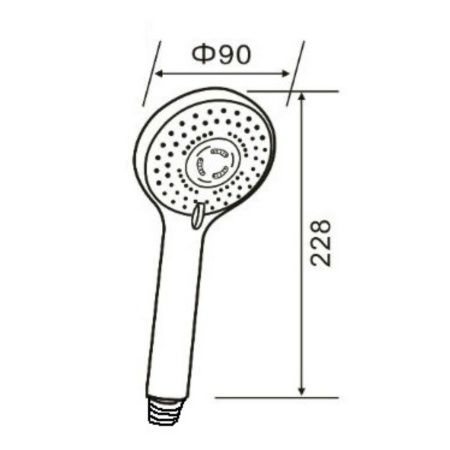 Душевая лейка Agger A03 цвет хром