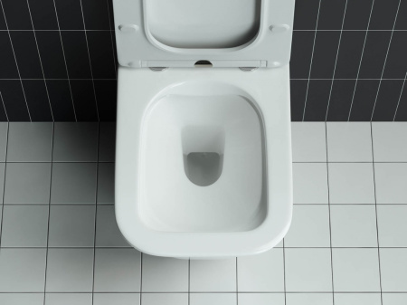 Унитаз подвесной Ceramica Nova MONO CN1902 белый с сиденьем микролифт безободковый душевой смыв