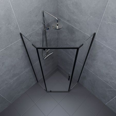 Душевой уголок Тритон Дека-Блэк Щ0000062934 100х100 стекло прозрачное профиль черный без поддона