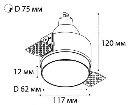 Светильник встраиваемый Italline DL DL 2248 black
