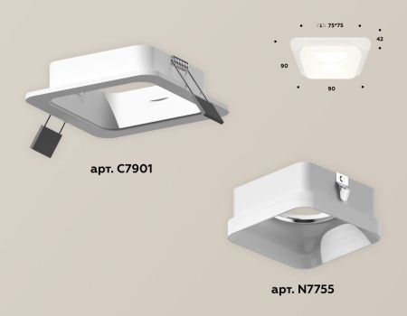 Светильник встраиваемый Ambrella Light Techno (Тецхно) XC7901013