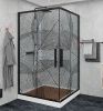 Душевой уголок AvaCan KB100 110х110 стекло с рисунком профиль черный без поддона