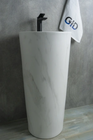 Раковина керамическая Gid Autonomo 81111 40х40 напольная цвет многоцветный 1 отверстие под смеситель