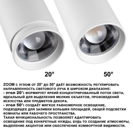 Трековый трехфазный светильник Novotech NAIL (НАИЛ) 359585