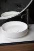 Раковина из искусственного камня Boheme Corian 801-MW 40х40 накладная цвет белый без отверстий под смеситель