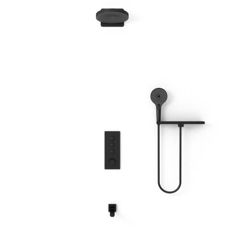 Душевая система Vincea VSFW-433TI1RMB встраиваемая в стену цвет черный с термостатом