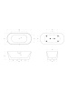 Ванна акриловая BelBagno BB716-1700-800 170х80 отдельностоящая овальная с ножками