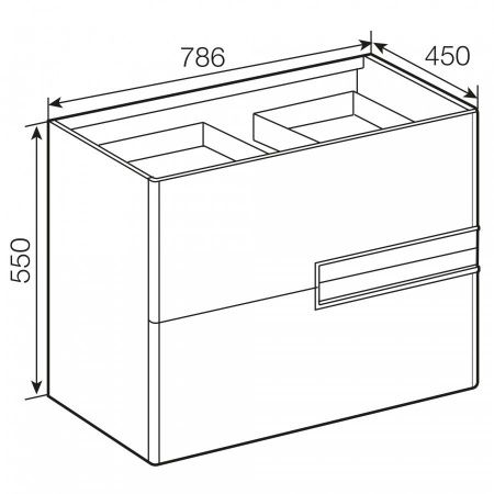 Тумба под раковину Roca Victoria Nord Ice Edition ZRU9302731 80х50 подвесная цвет белый