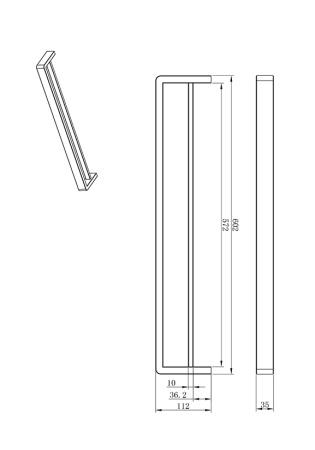 Полотенцедержатель AltroBagno Aperto AltroBagnoAperto081404Cr