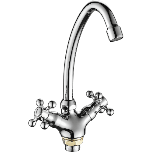 Смеситель для кухни Fashun A4119-2 на мойку хром - фото 2