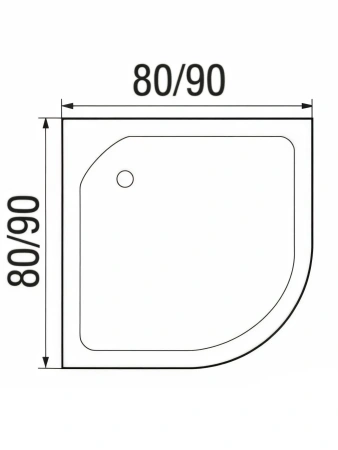 Душевая кабина River NARA LIGHT 10000001669 80х80 четверть круга без крыши ориентация универсальная