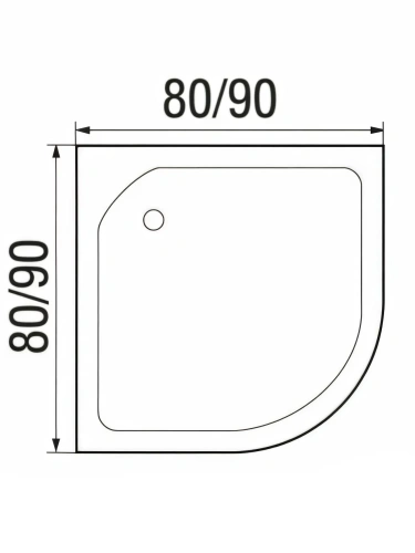 Душевая кабина River NARA LIGHT Б/К 90/15 MT (10000002911) 90х90 четверть круга без крыши - фото 3