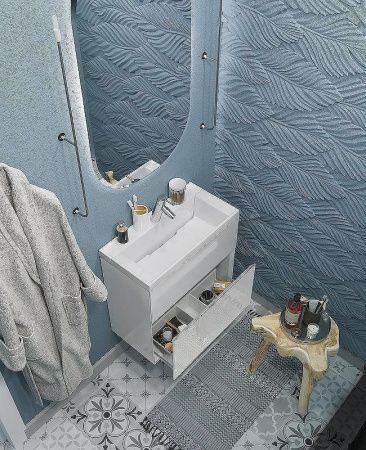 Тумба с раковиной 1MarKa Bumble У90670 60х30 подвесная цвет белый