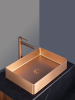 Раковина из нержавеющей стали AltroBagno Astro AltroBagnoAstro001019RaSp 50х40 накладная цвет медь