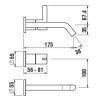Смеситель для раковины Laufen K by Laufen 3.1133.6.090.120.1 встраиваемый в стену сталь