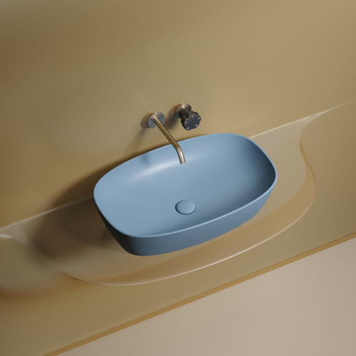 Раковина Ceramica Nova ELEMENT 60 см CN6049ML накладная цвет голубой матовый - фото 2