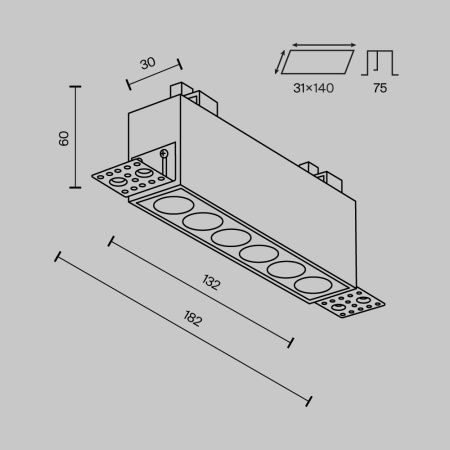 Светильник встраиваемый Maytoni Technical Points DL065-12W3-6K-TRS-B