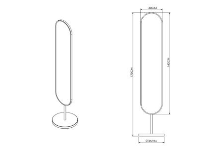 Зеркало Garda Decor 19-OA-9889 40х170 напольное