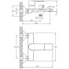 Cмеситель для ванны и душа Haiba HB60505 настенный хром