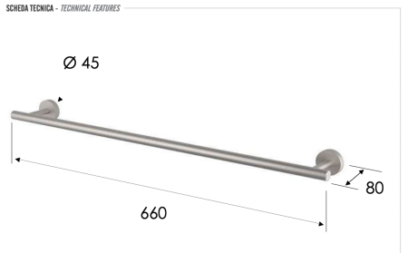 Полотенцедержатель Remer INOX Accessories SSXI30