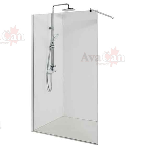 Душевая перегородка AvaCan LC110 110х200 стекло с рисунком профиль хром глянцевый - фото 3