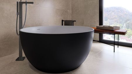 Ванна из искусственного камня Zenon Biwa 4000.000.000.000.31739 120х120 отдельностоящая круглая