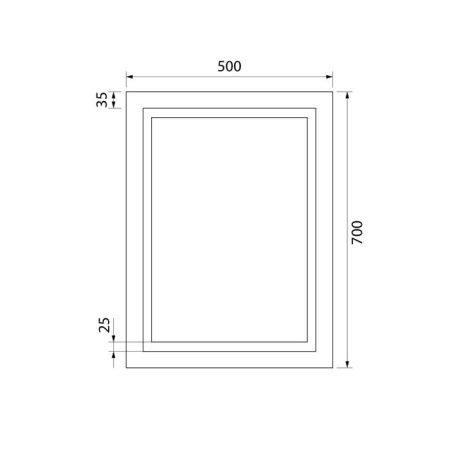 Зеркало с подсветкой Iddis Zodiac ZOD5000i98 50х70 подвесное