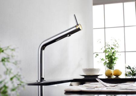 Смеситель для кухни Bravat Ozen F7354388CP-ENG на столешницу хром