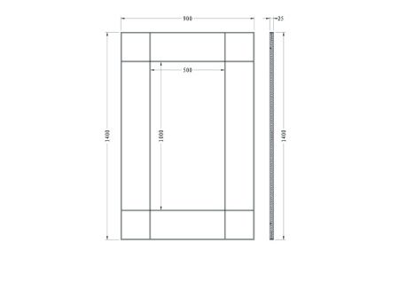 Зеркало Garda Decor KFG048 90х140 подвесное