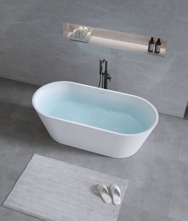 Ванна из искусственного камня Timo ELISSA ELISSA1580 160х75 отдельностоящая овальная