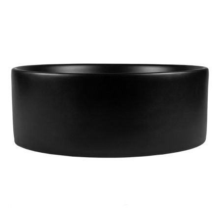 Раковина из сантехнического фарфора Bond Circle S53-398 40х40 накладная цвет черный без отверстий под смеситель