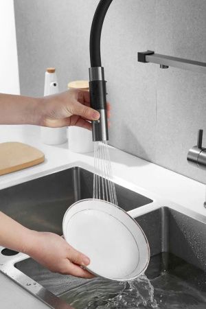 Смеситель для кухни Rose R958T на мойку оружейная сталь