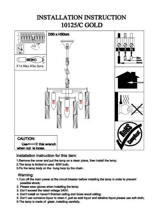 Люстра подвесная Newport 10120 10125/C gold