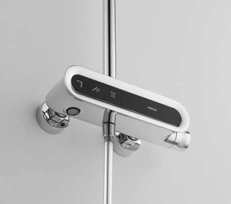 Душевая стойка Arrow AMG13S869ACP настенная цвет хром с термостатом