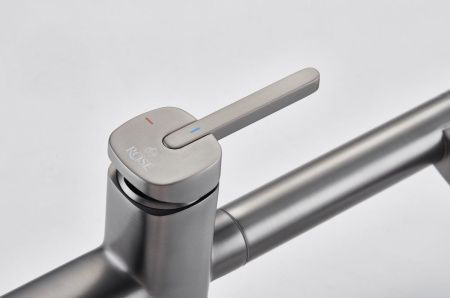 Смеситель для кухни Rose R358T на мойку оружейная сталь