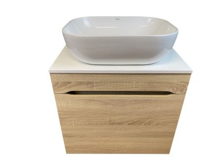 Тумба с раковиной Sintesi STL.W7015_SIN-LVB-APP-403 60х60 подвесная цвет бежевый