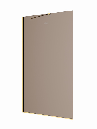 Душевая перегородка Cezares LIBERTA LIBERTA-L-1-TB-110-BR-BORO 110х195 стекло тонированное профиль золото