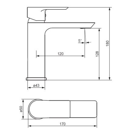 Смеситель Damixa Apollo 470210300 на раковину черный