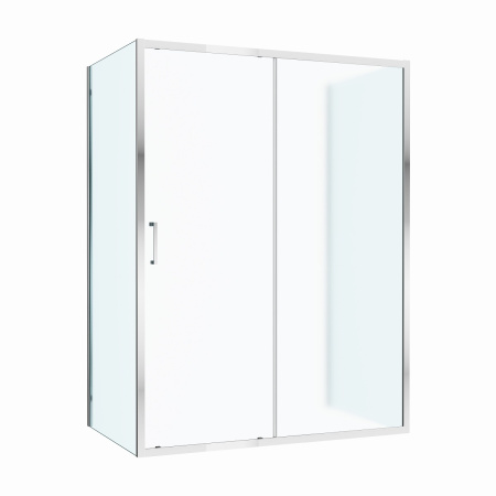 Душевой уголок Cezares MOLVENO MOLVENO-AH-12-150/90-P-Cr 150х90 стекло рифленое профиль хром без поддона