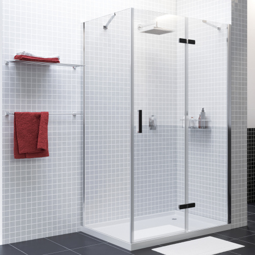 Душевой уголок WasserKRAFT  10H07RBLACK MATT 120x90 стекло прозрачное 8 мм - фото 2