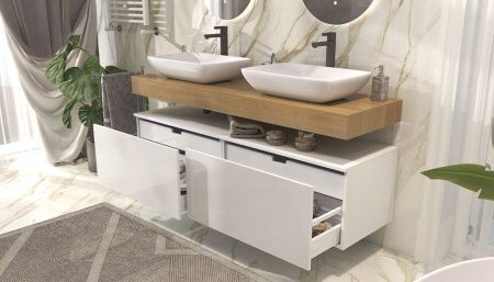 Тумба Velvex UNIT tpUNI.80.H40.Y.VY-223 80х50 подвесная цвет белый