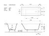 Ванна чугунная Vinsent Veron Tampa VTP1707042 170х70 пристенная прямоугольная с ножками