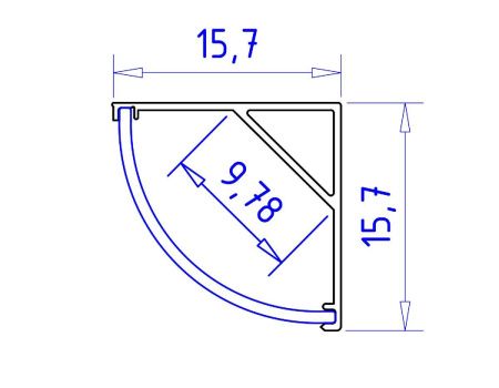 Алюминиевый угловой профиль Ambrella Light Alum Profile (Алум Профиле) GP2100WH