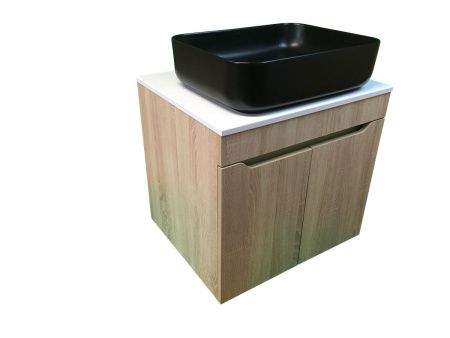 Тумба с раковиной Sintesi STL.W7021_SIN-LVB-APP-409BM 60х60 подвесная цвет белый