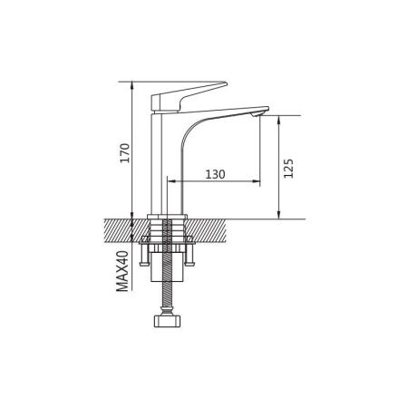 Смеситель Shevanik S4201H на раковину черный