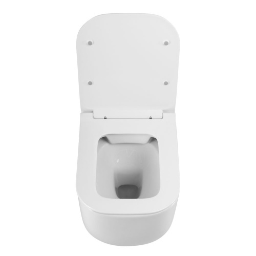 Унитаз подвесной Art&Max Monza AM232CHR/SC белый с сиденьем микролифт каскадный смыв - фото 5