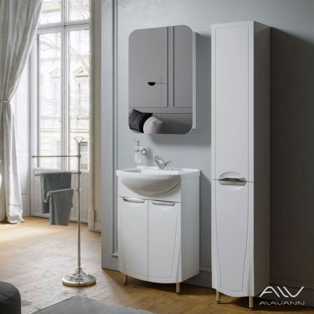Зеркало-шкаф Alavann Monaco ALV0284001 80х60 подвесной цвет белый